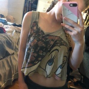 vintage disney muscle tee crop top